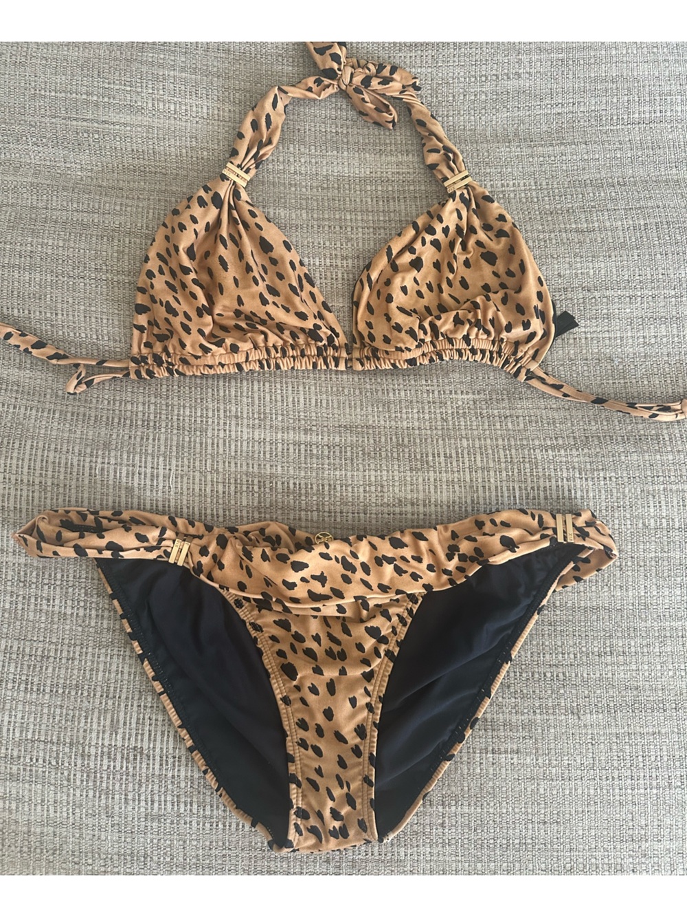💯 Authentic Vix Leopard-Print Bikini Size D Top XL Full-Coverage Bottom
